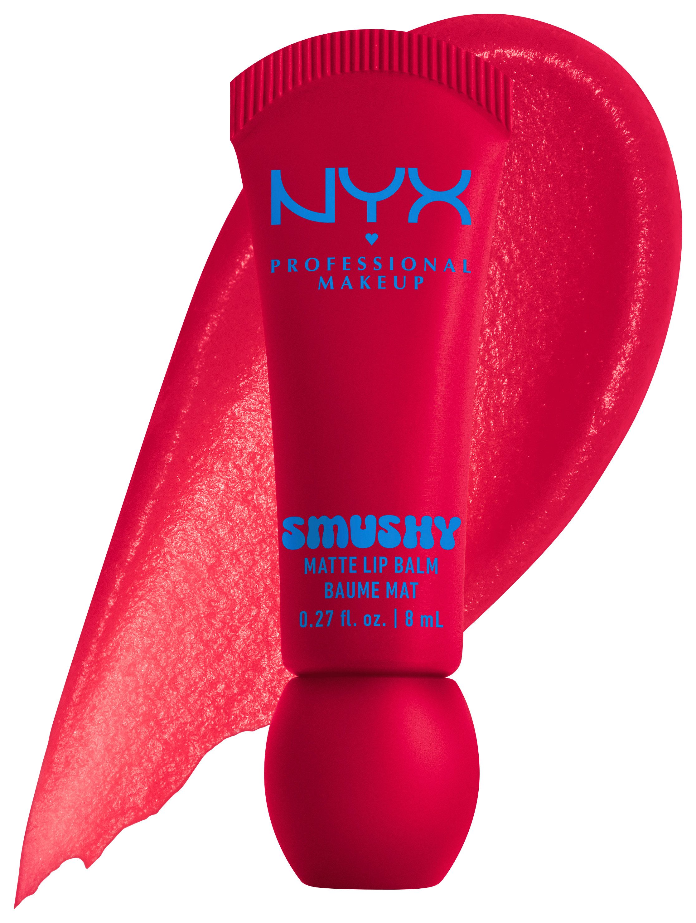 NYX PROFESSIONAL MAKEUP Lippenbalsam SMUSHY MATTE LIP BALM, jeder der Farbtöne hat einen einzigartigen, süßen Duft