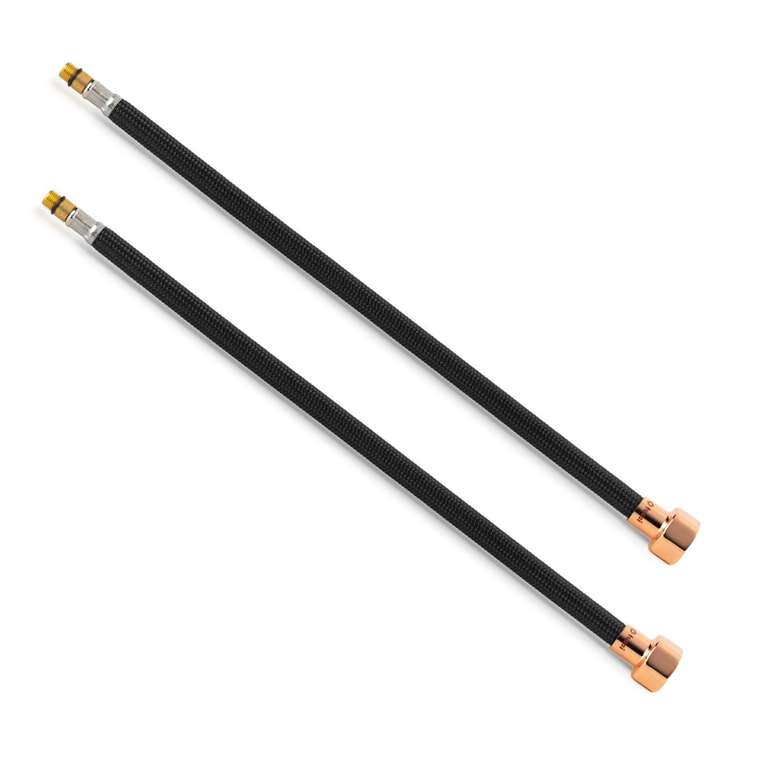 TUCAI Flexschlauch 2x Flexschlauch DN8 1/2"-M10x1 500mm Schwarz Rosegold