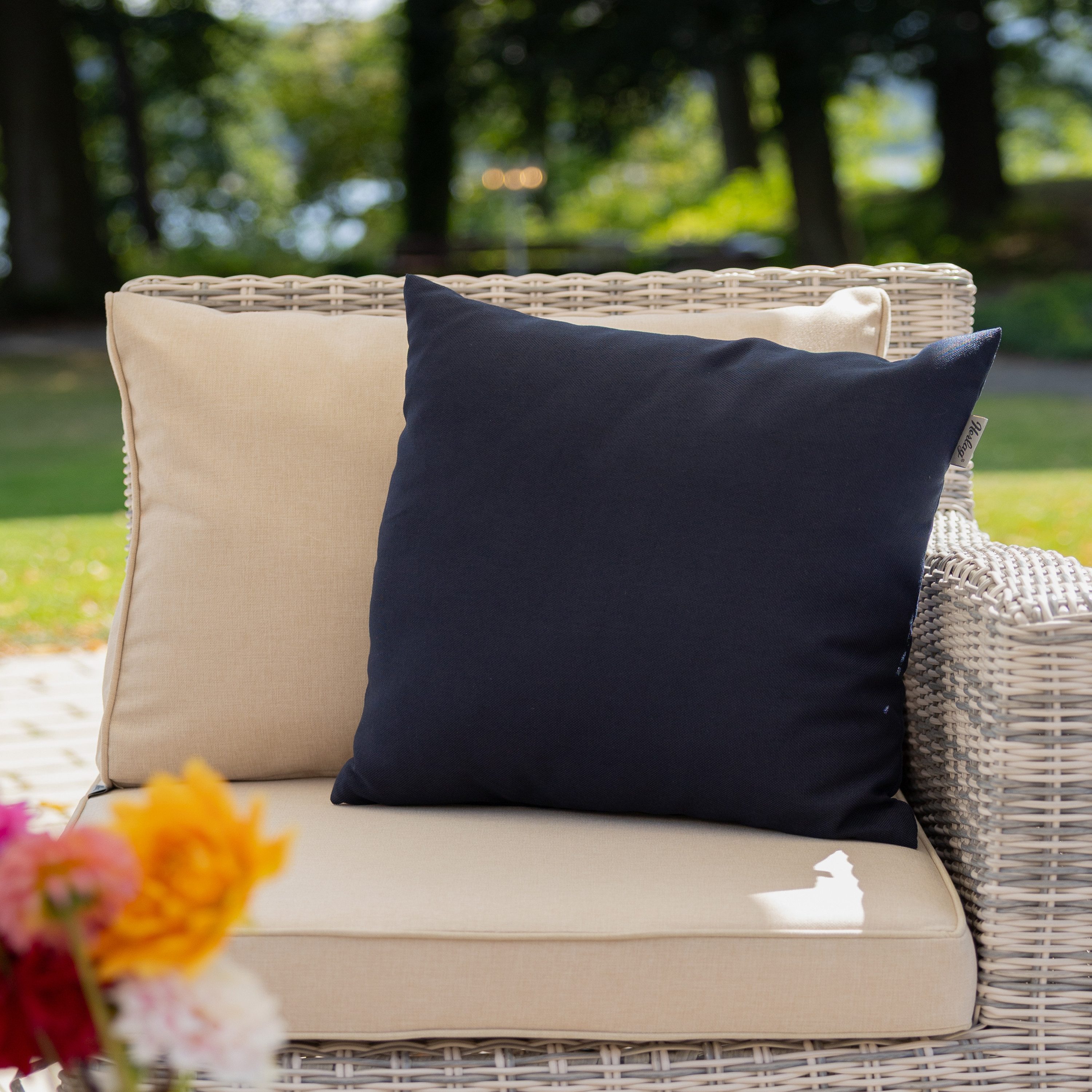 Herlag Dekokissen SUNNY Outdoorkissen Bezug, Garten, 40x40cm oder 50x50cm, Wetterfest, 9 Farben, Nur Hülle