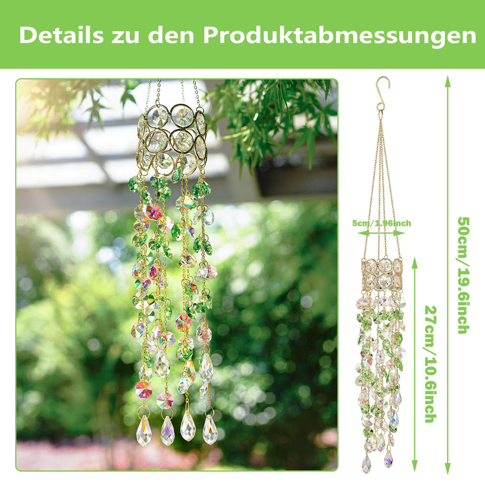 Agger Windspiel Kristalle Sonnenfänger Kristalle zum Aufhängen Sonnenfänger-Windspiel, ensterdeko Frühlingsdeko Suncatchers- Deko Jugendzimmer Mädchen