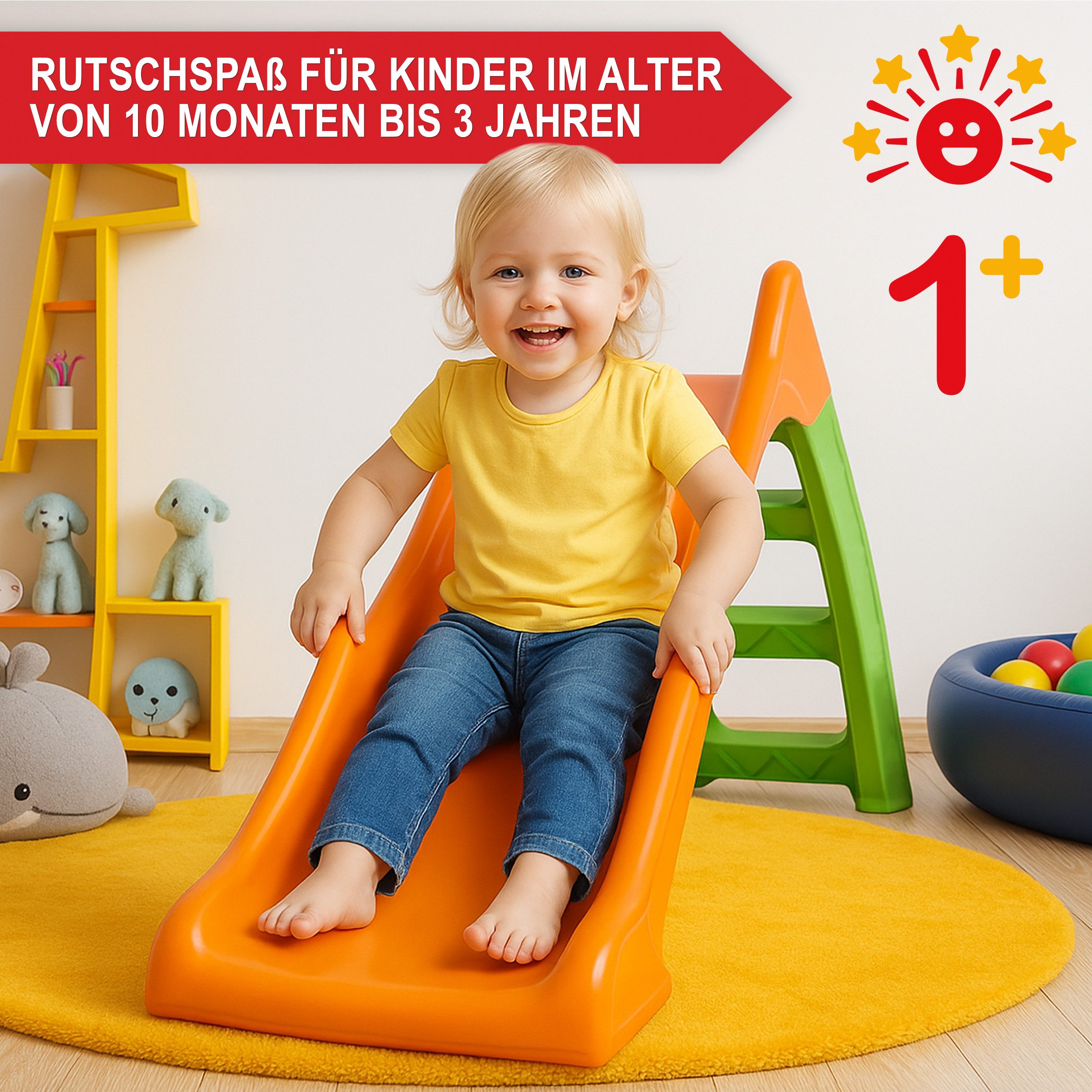Onbest Rutsche Kinderrutsche mit Wasseranschluss, Outdoor, Indoor, Made in günstig online kaufen