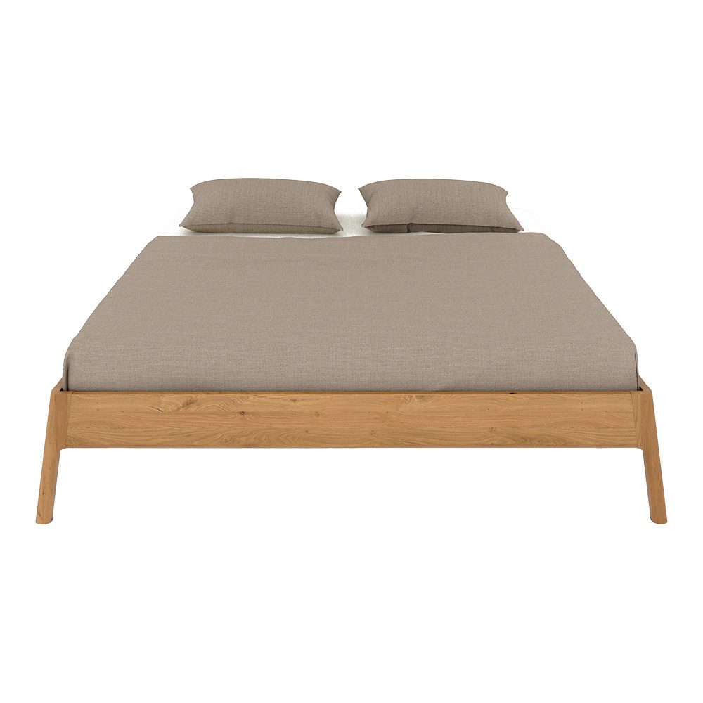 Lomadox Bettgestell THORNBURY-165, Bett Einzelbett Massivholzbett, Wildeiche massiv geölt, 90x220cm