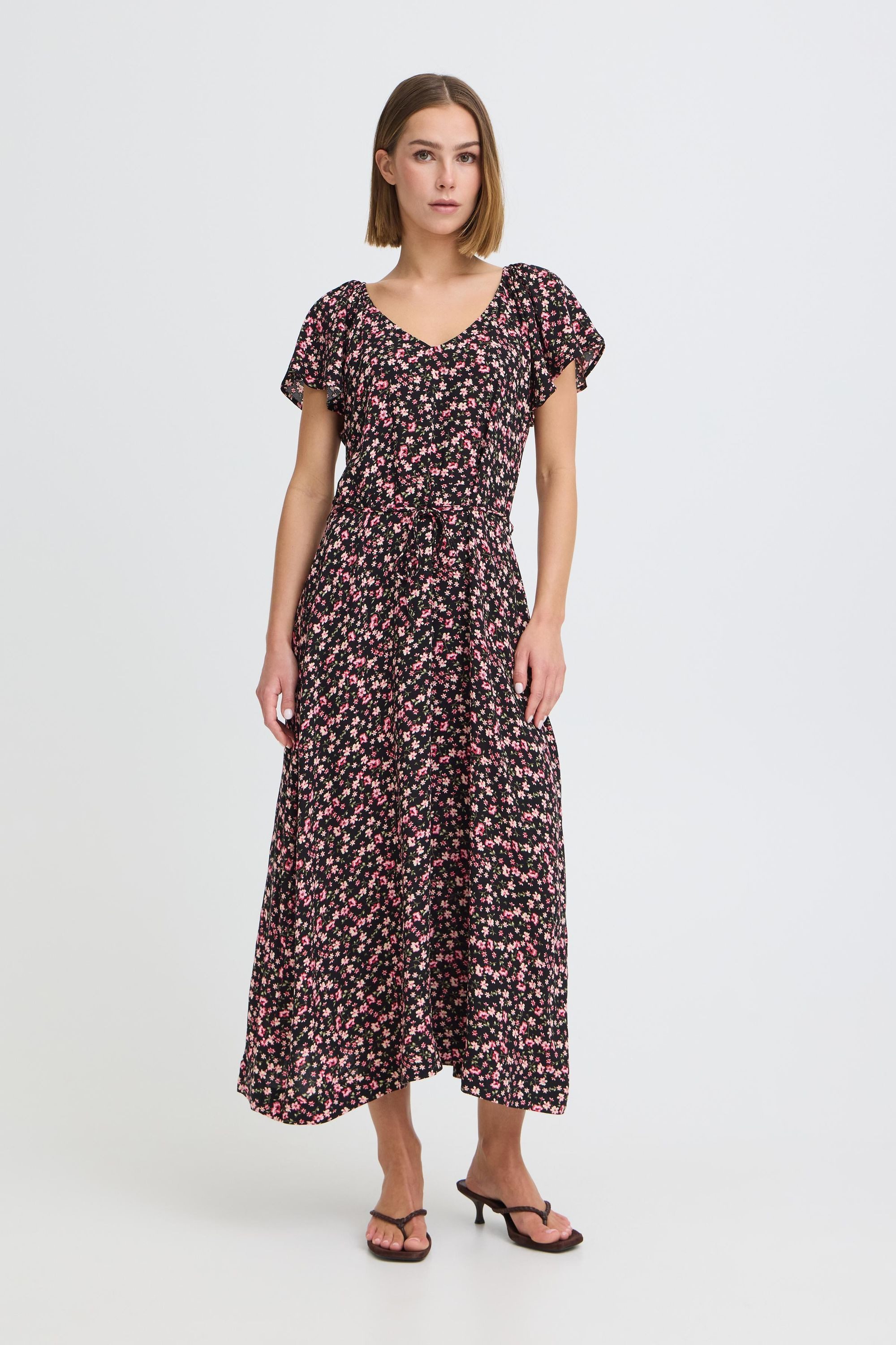OXMO Midikleid OXNIlla Fließendes Midi-Kleid