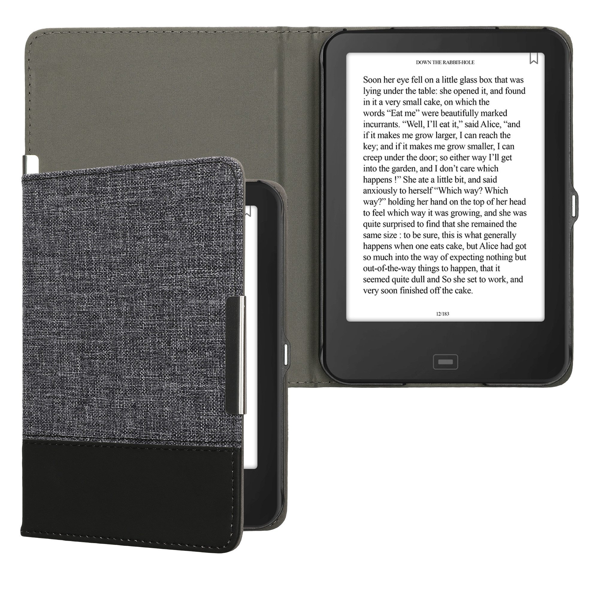 kwmobile E-Reader-Hülle Hülle für Tolino Shine 2 HD, Canvas eReader Schutzhülle - Flip Cover Case