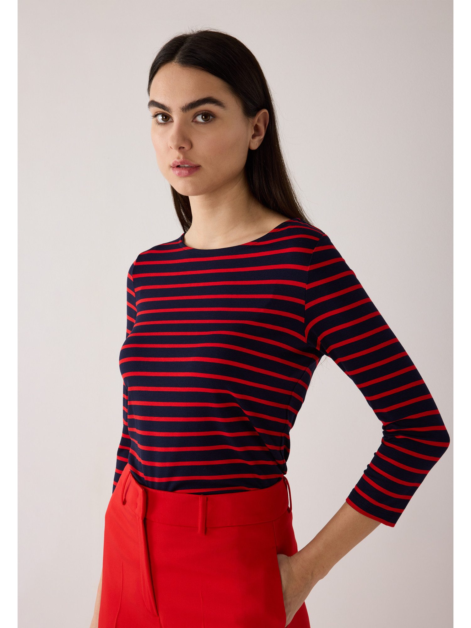 MORE&MORE 3/4-Arm-Shirt softes 3/4 Shirt, gestreift günstig online kaufen