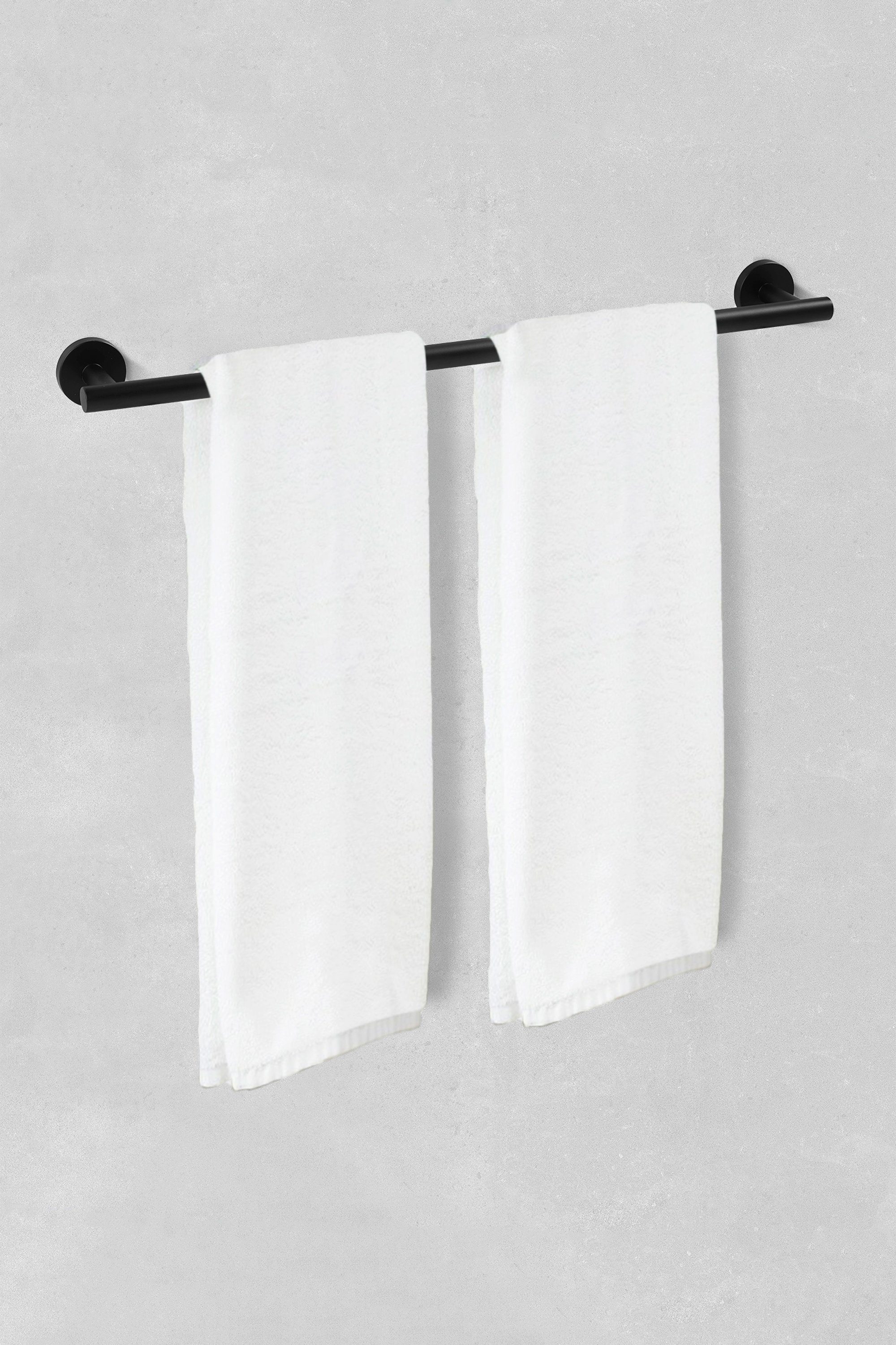 Edelstahl Bad Badetuchhalter aus Halterung WC Handtuch Schwarz Handtuchhalter Wandmontage, Halter Handtuchhaken Handtuchstange Ambrosya