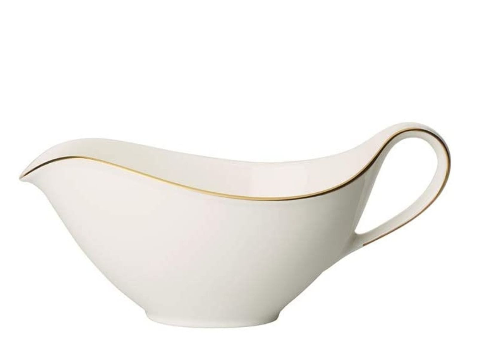 Villeroy & Boch Sauciere Signature Anmut Gold Sauciere-Oberteil 0,44 l, Premium Bone Porcelain, (Saucieren), Anmut Gold Sauciere-Oberteil