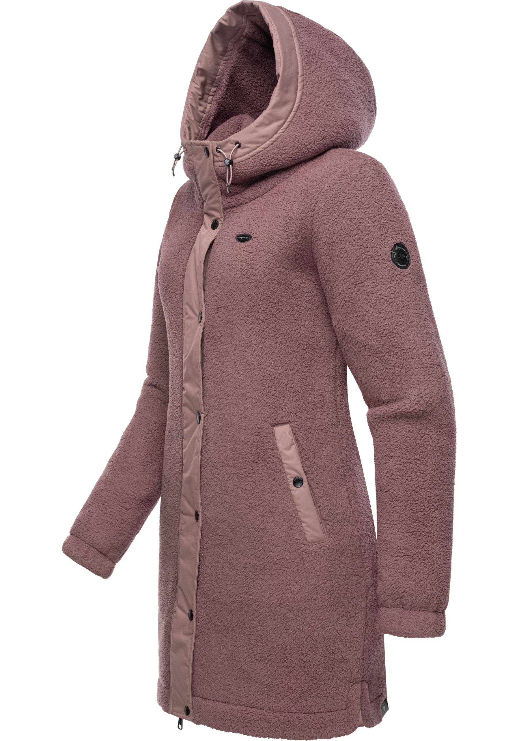 Ragwear Outdoorjacke Cousy flauschige Übergangsjacke mit Teddyfell und Kapuze