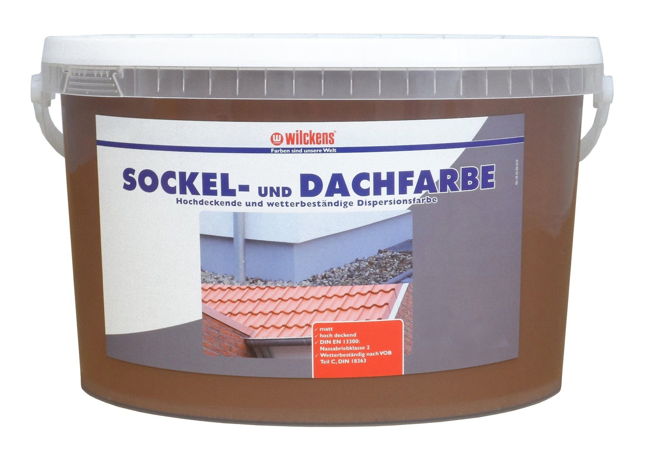 Wilckens Farben Sockelfarbe, 2,5l Sockel- Dachfarbe schiefer Sockelfarbe Außenfarbe Havanna