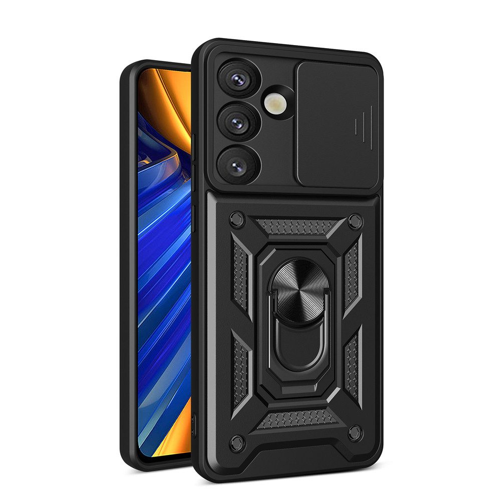 Hurtel Handyhülle Panzerhülle Schutzcover Ringhalter, Kameraschutz, Ringständer, magnethaftend