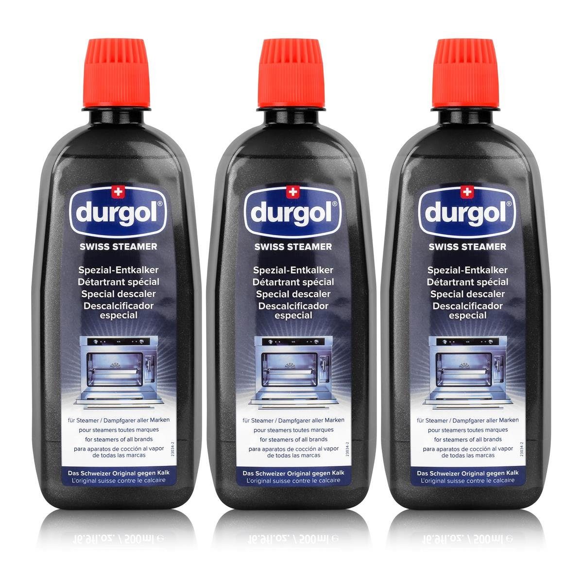 Durgol Durgol Swiss Steamer Spezial-Entkalker 500ml - Für Dampfgarer (3er Pac Spezialwaschmittel