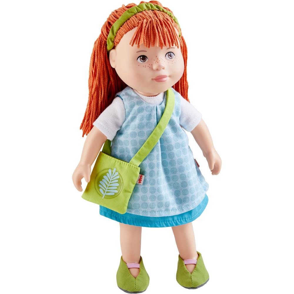 Haba Anziehpuppe Zora, 32 cm Stoffpuppe Spielpuppe Babypuppe Kuschelpuppe für Kleinkinder blau/grün