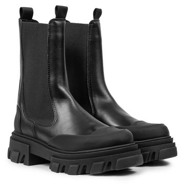 GANNI Chelsea Boots aus Leder Schlupfstiefel