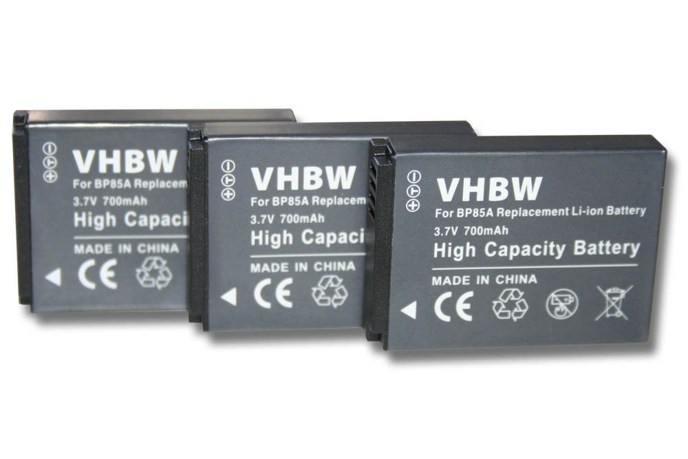 vhbw kompatibel mit Samsung ST200, WB210, ST200F, PL210, SH100 Kamera-Akku Li-Ion 700 mAh (3,7 V)
