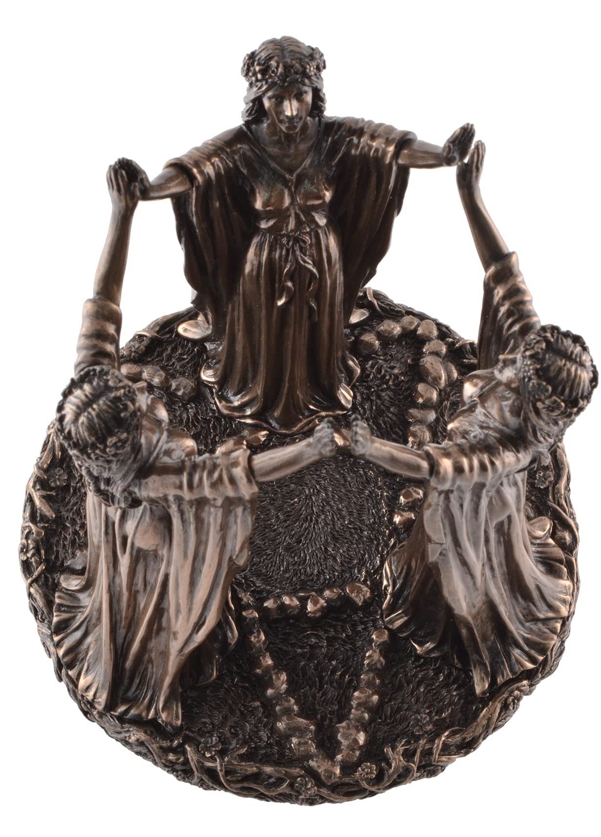 - Gmbh inklusiv, Teelichter Veronese, bei ca. Teelichthalter Nornen direct Hand Vogler Ritual Nordischer LxBxH: von 16x16x17cm bronziert, by Teelichthalter