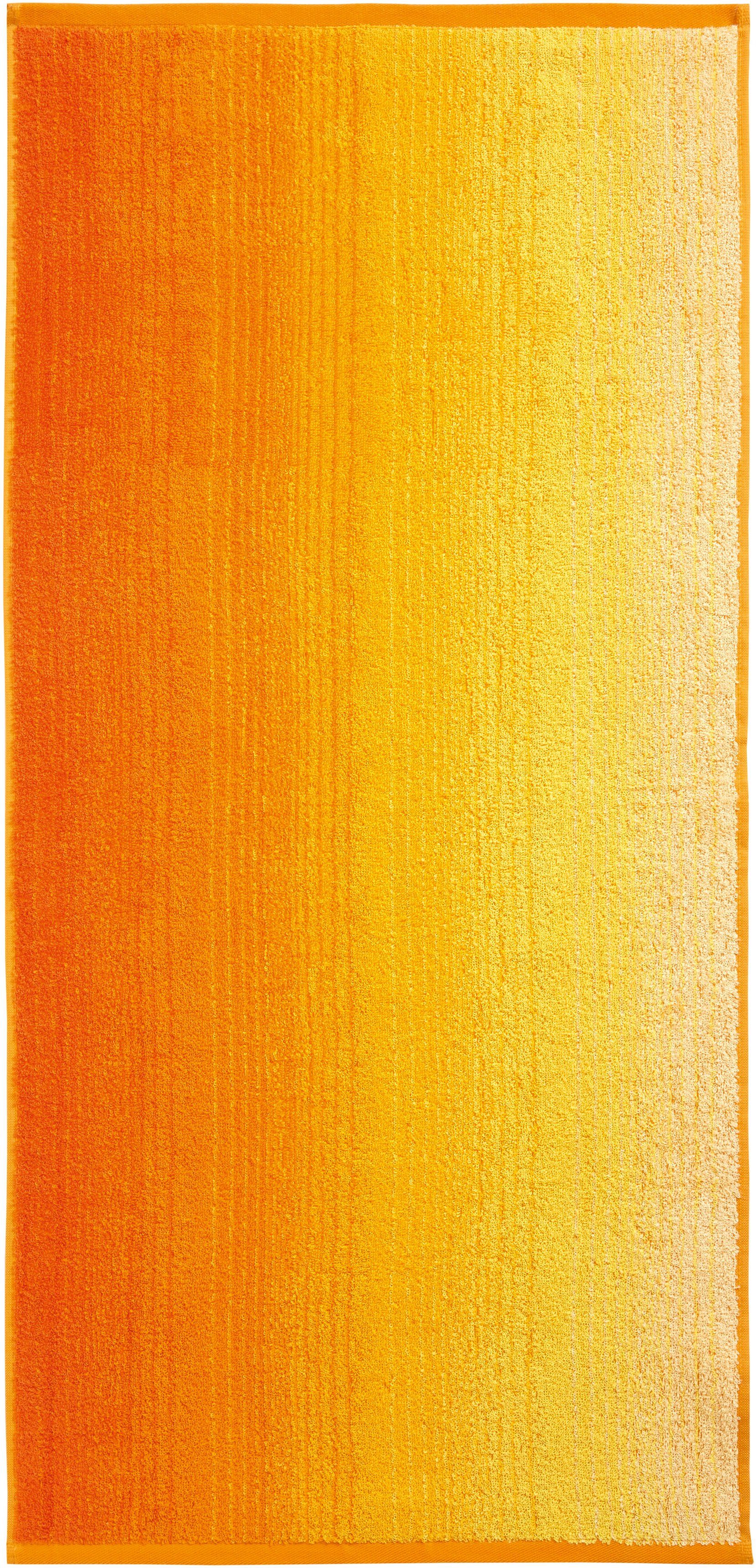 Dyckhoff Handtuch Set mit Farbverlauf, Farbverlauf Walkfrottee, 6-tlg), (Set, gelb mit