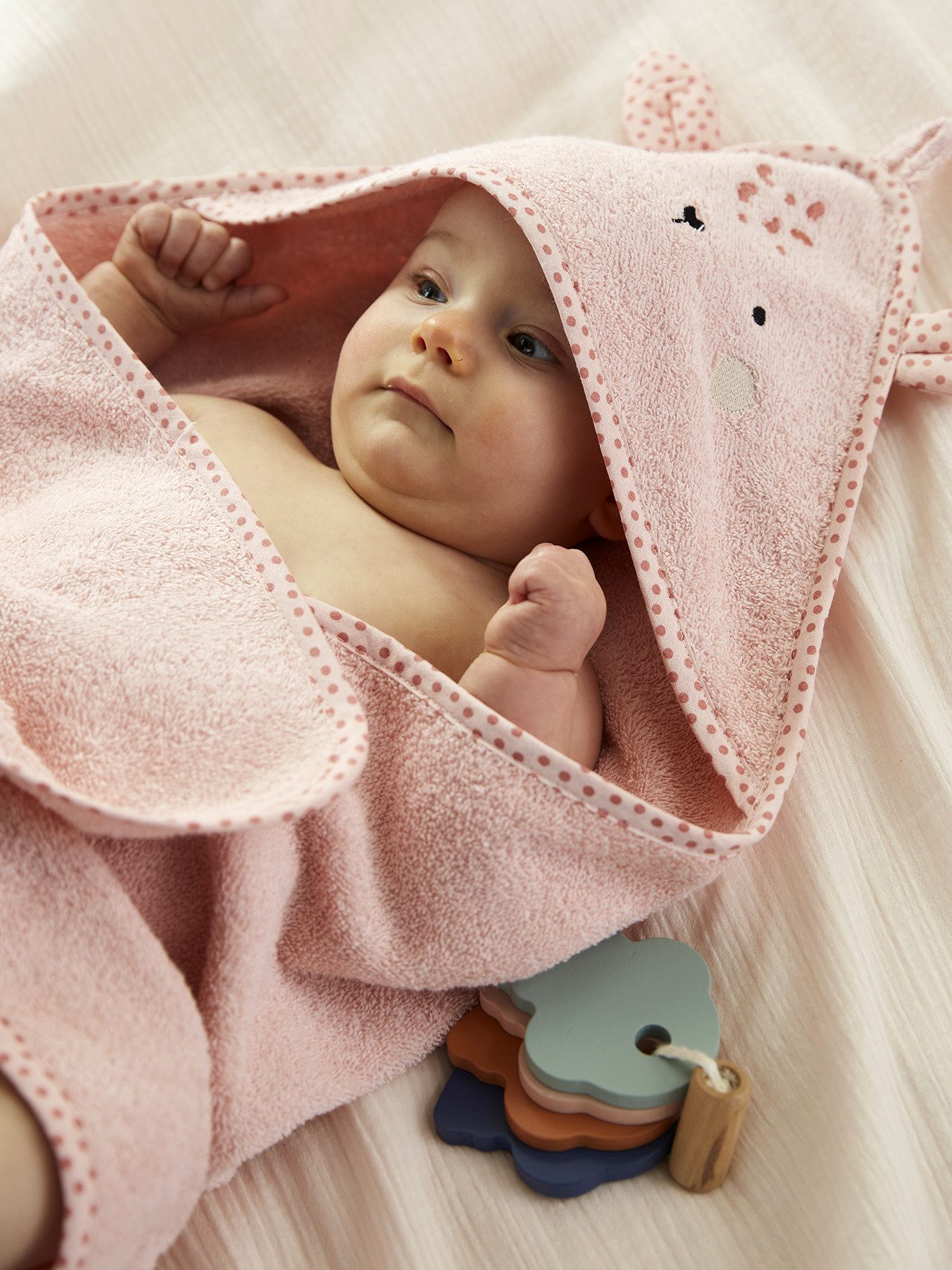vertbaudet Kapuzenhandtuch Baby Kapuzen-Badetuch, Kapuzenhandtuch, Frottee (2-St)