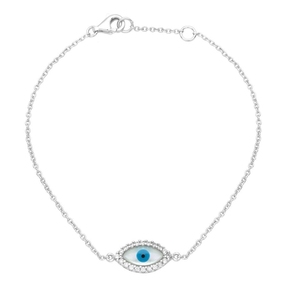Silberarmband JEWLIX 925 Silber Armband Auge Zirkonia (Silber)