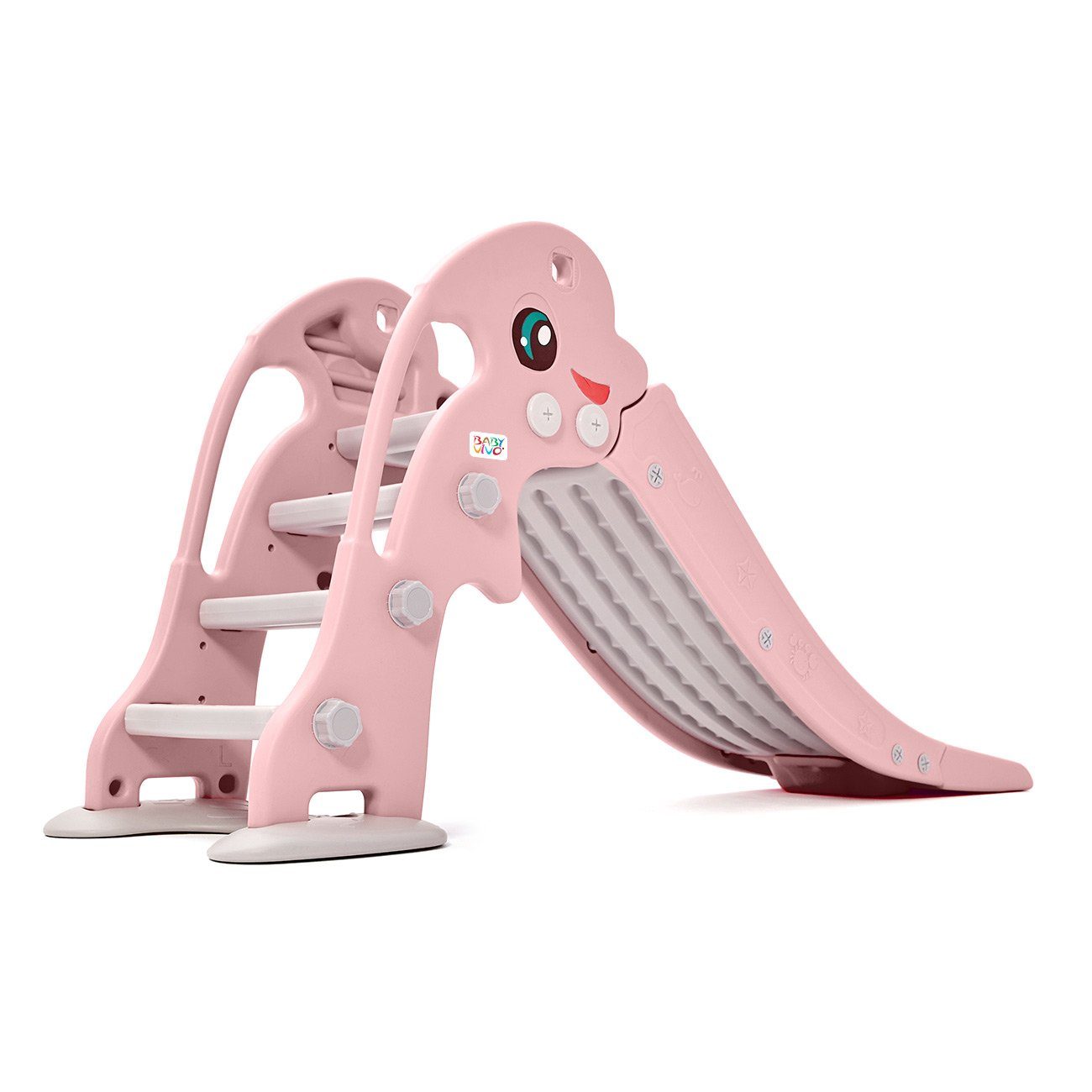 Baby Vivo Indoor-Rutsche Kinderrutsche / Rutsche Gartenrutsche - Delfin in Rosa