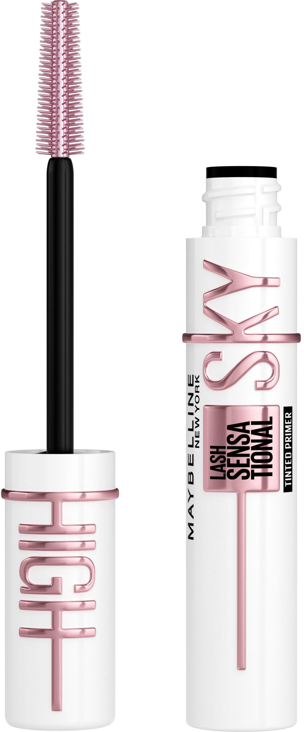 MAYBELLINE NEW YORK Mascara Sky High + Sky High Tinted Primer, mit Pro-Vitamin B5