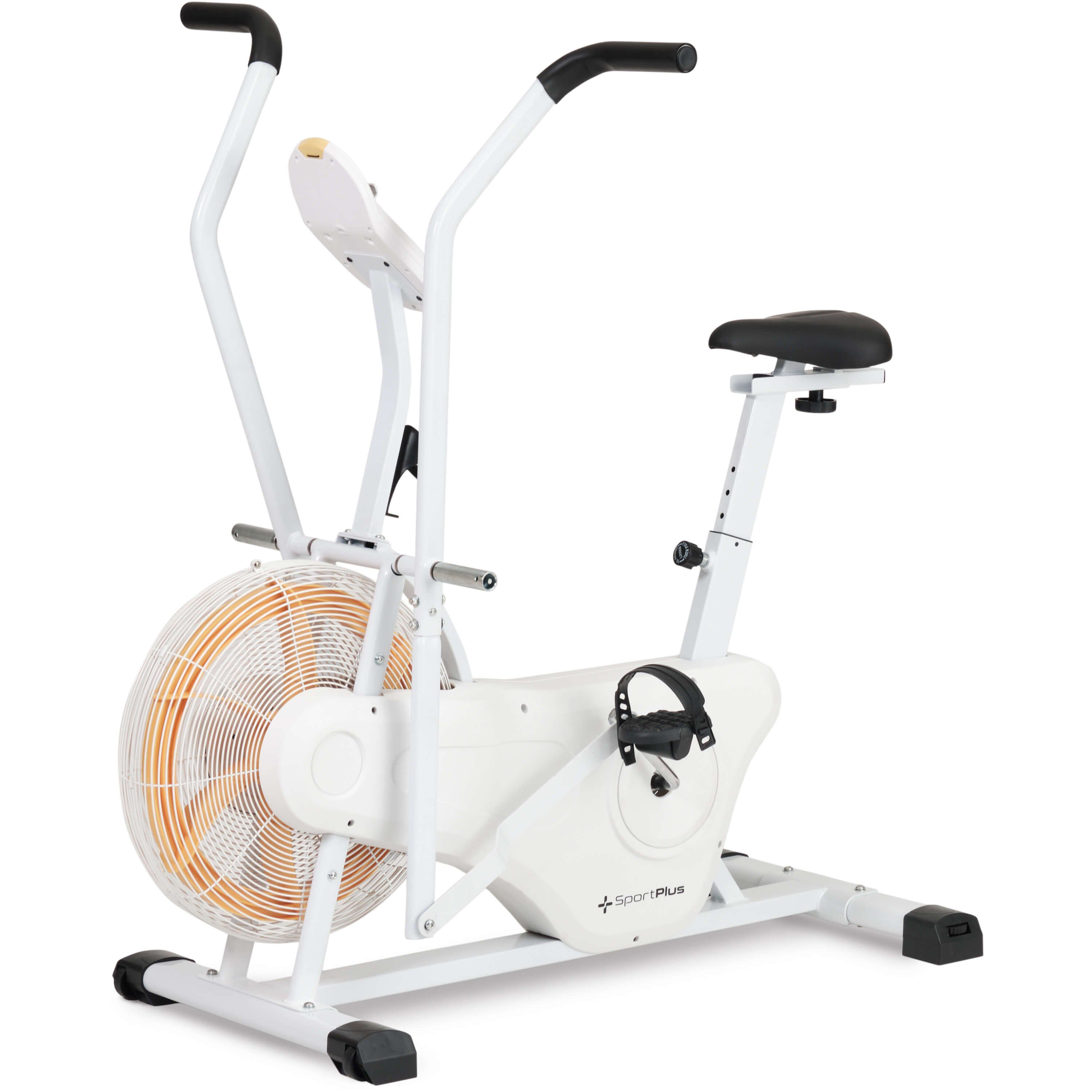 SportPlus Heimtrainer SP-FB-2100-W-iE, Profi Air Bike, Luftwiderstand, Heimtrainer für HIIT, SP-FB-2100-W-iE