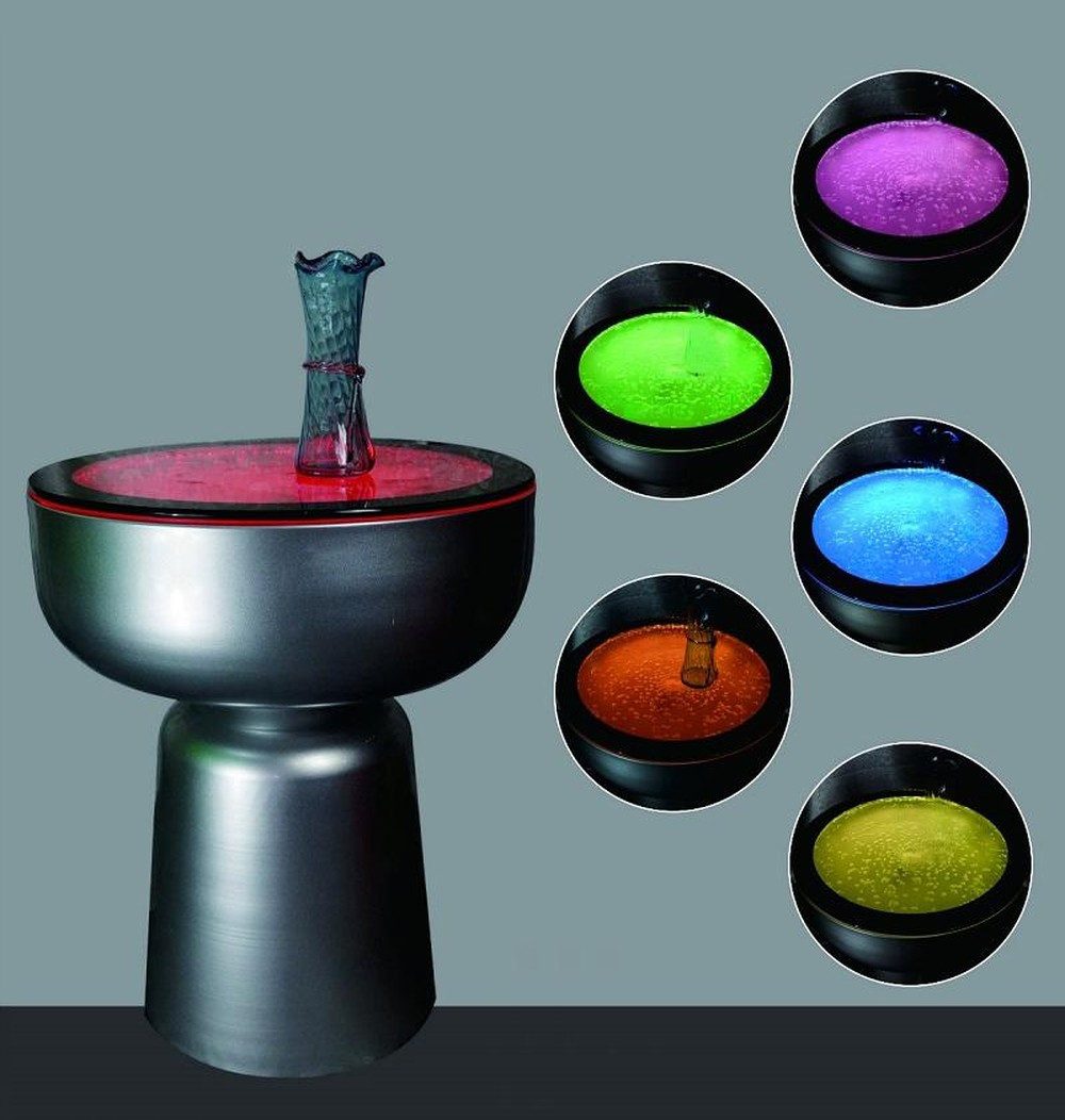 JVmoebel Couchtisch LED Beistelltisch Wasser Säule für Sofa und Dekoration, Made in Europa