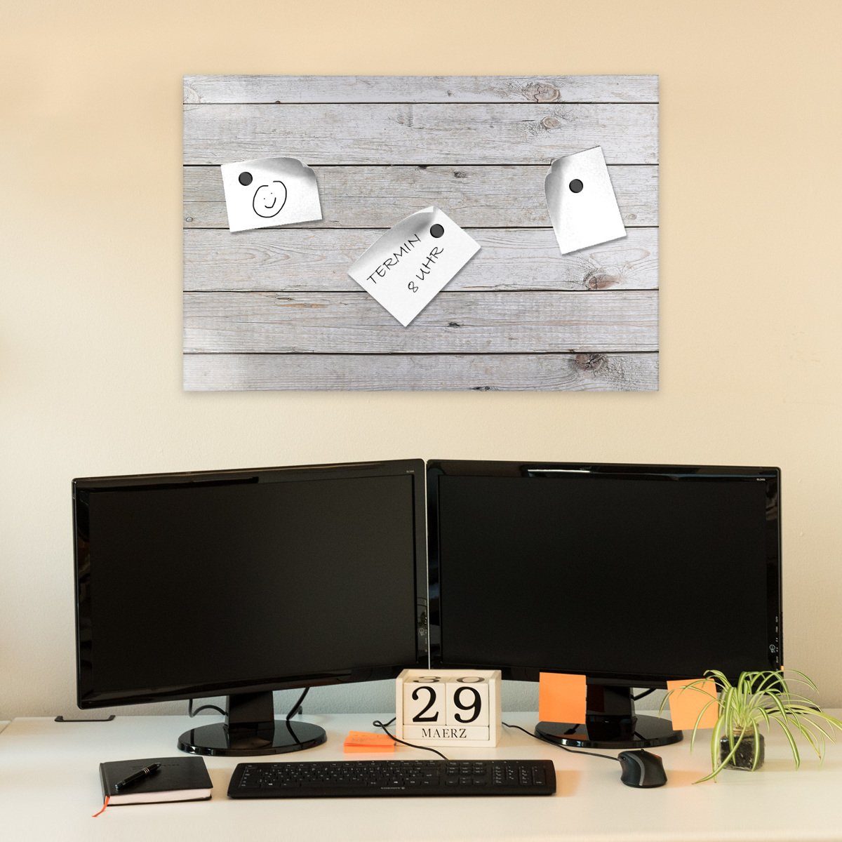 Navaris Tafel Magnetpinnwand Memoboard - 60x40 cm abwaschbar mit Halterung, günstig online kaufen