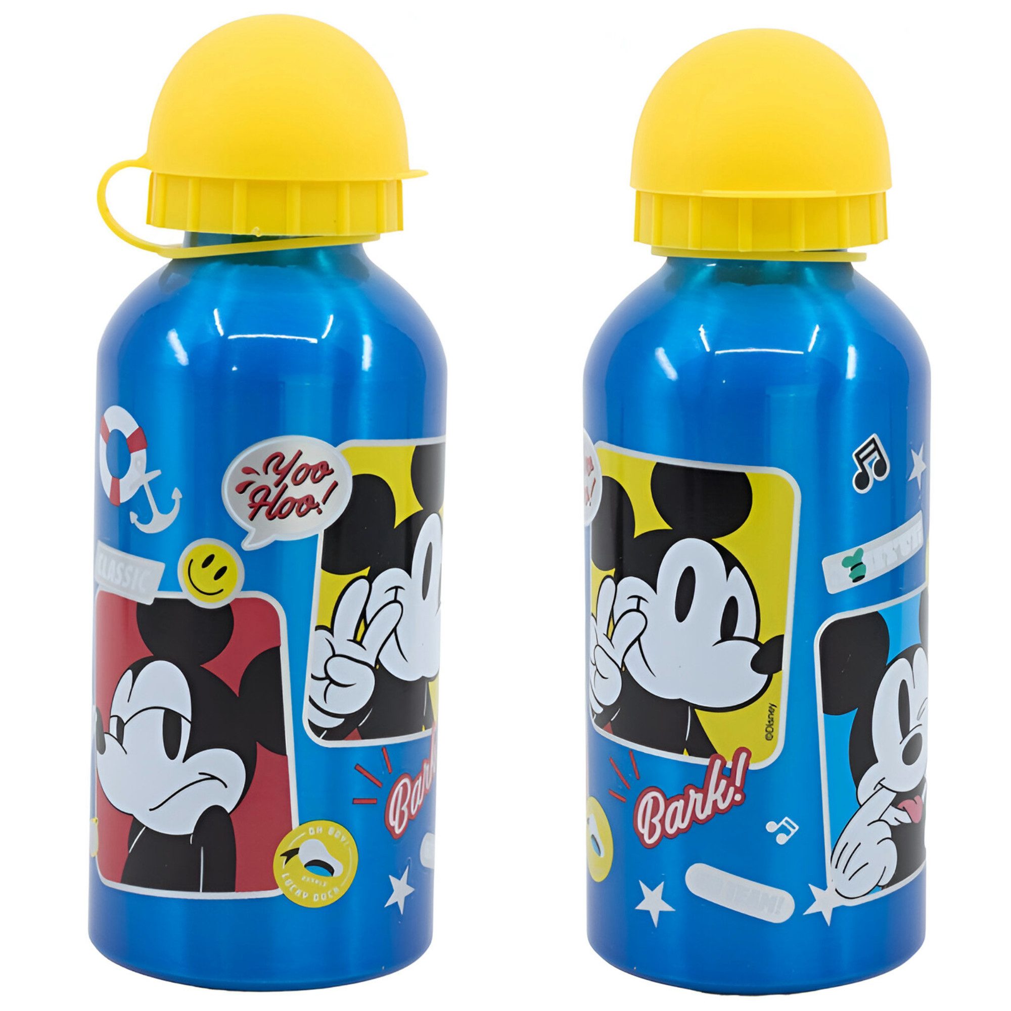 Trinkflasche Disney Mickey Maus Alu Sportflasche Wasserflasche Flasche 400 ml