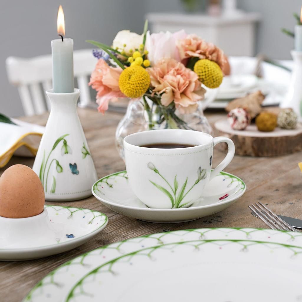 Villeroy & Boch Tasse Colourful Spring Kaffeetasse mit Untertasse 230 ml, 1-tlg., Porzellan