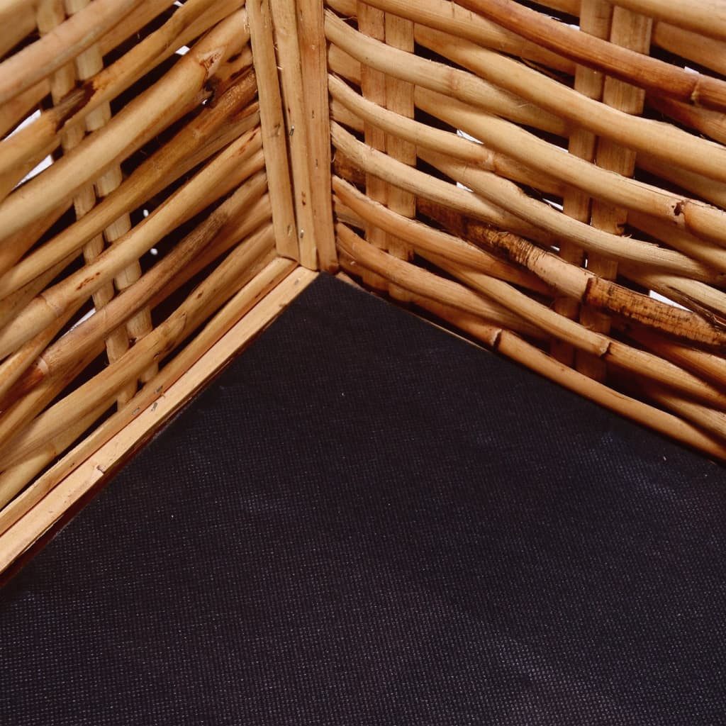 vidaXL Sofa, 3-Sitzer-Sofa Natürliches Rattan