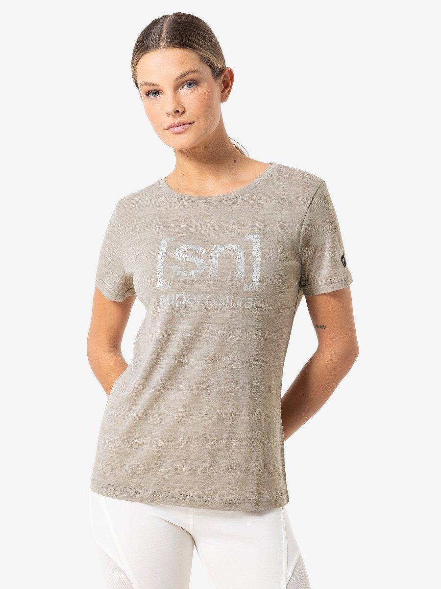 SUPER.NATURAL T-Shirt für Damen, Merino ARABESQUE günstig online kaufen