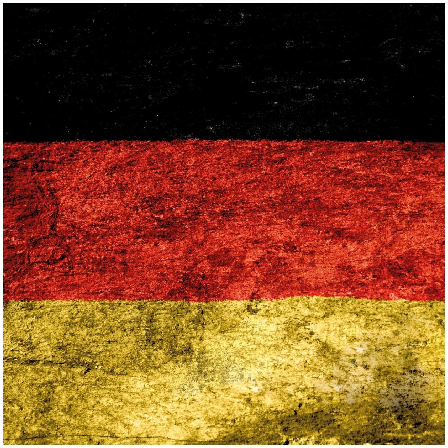 Wallario Memoboard Verwitterte Deutschland-Fahne in schwarz gold rot