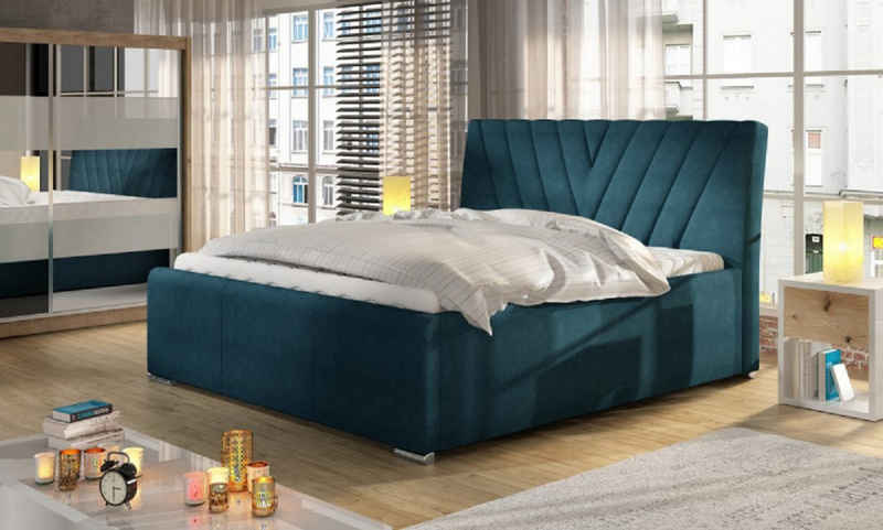 ROYAL24_MARKT Boxspringbett - Hohe Qualität für angenehmen Schlaf und süße Träume. (Bett, 1-St., Premium - NEVADA), Bequem - hochwertig - elegant gestaltet.