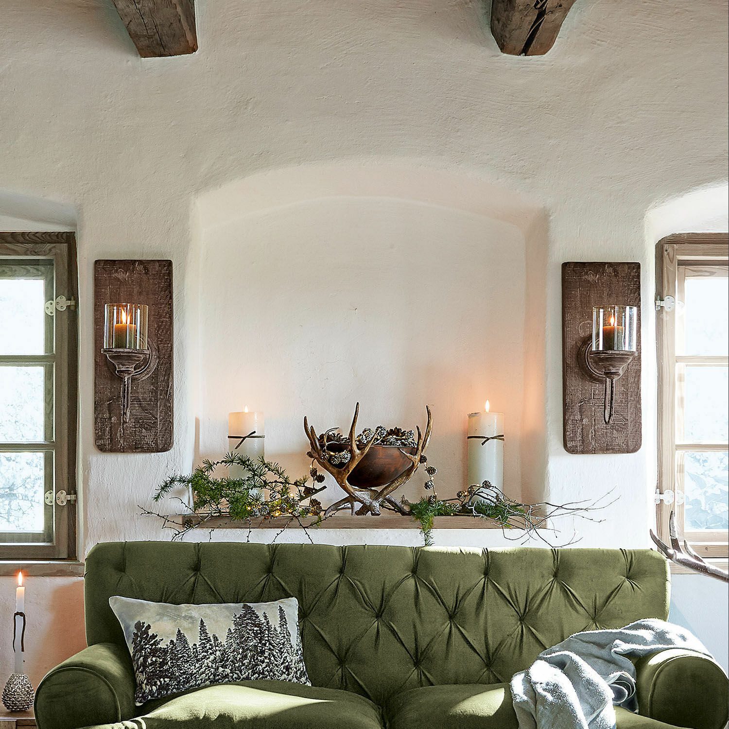 Mirabeau Kerzenständer Wandkerzenhalter Vios antikbraun/klar