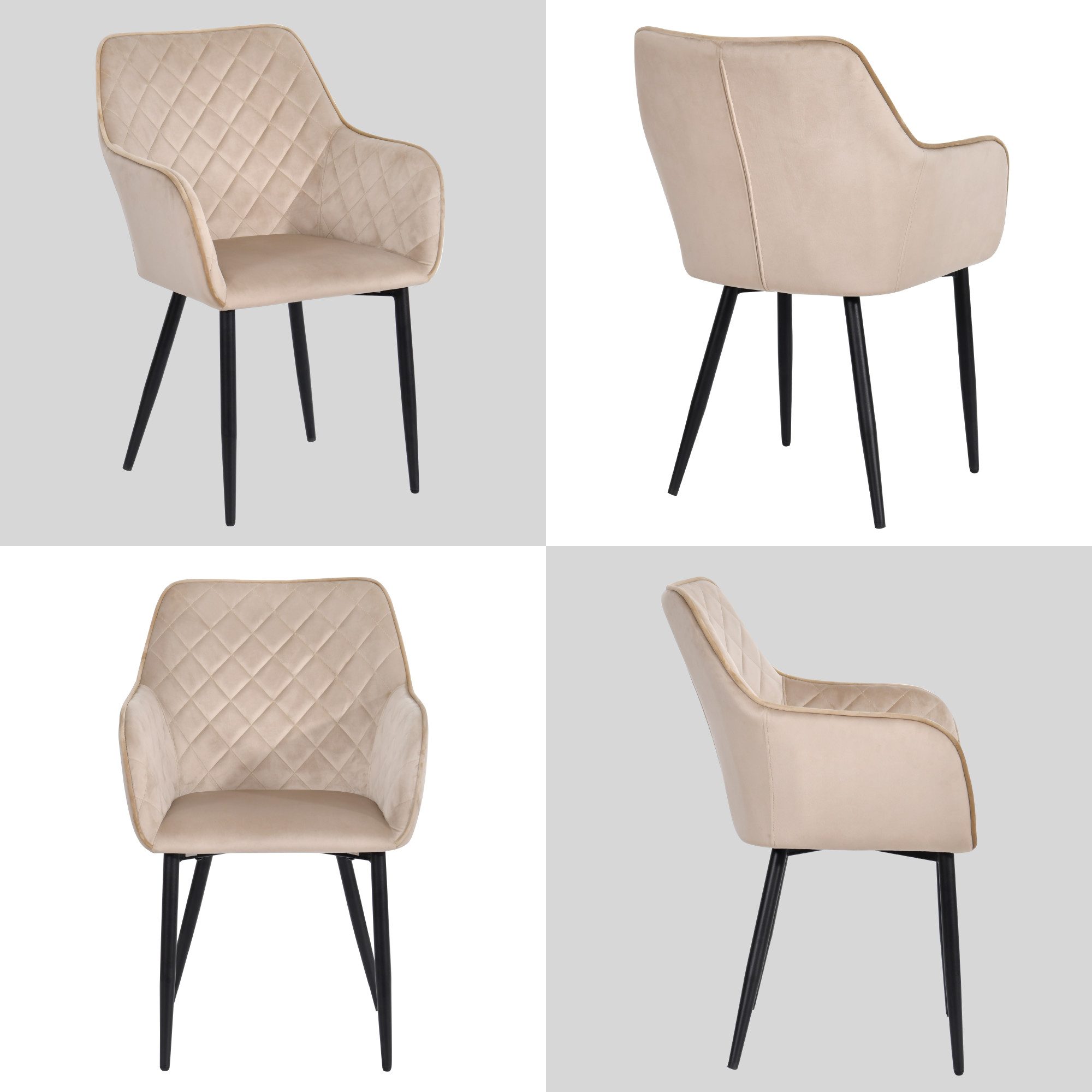 Duhome Esszimmerstuhl (8058D), RETRO STYLE, Metallbeine günstig online kaufen