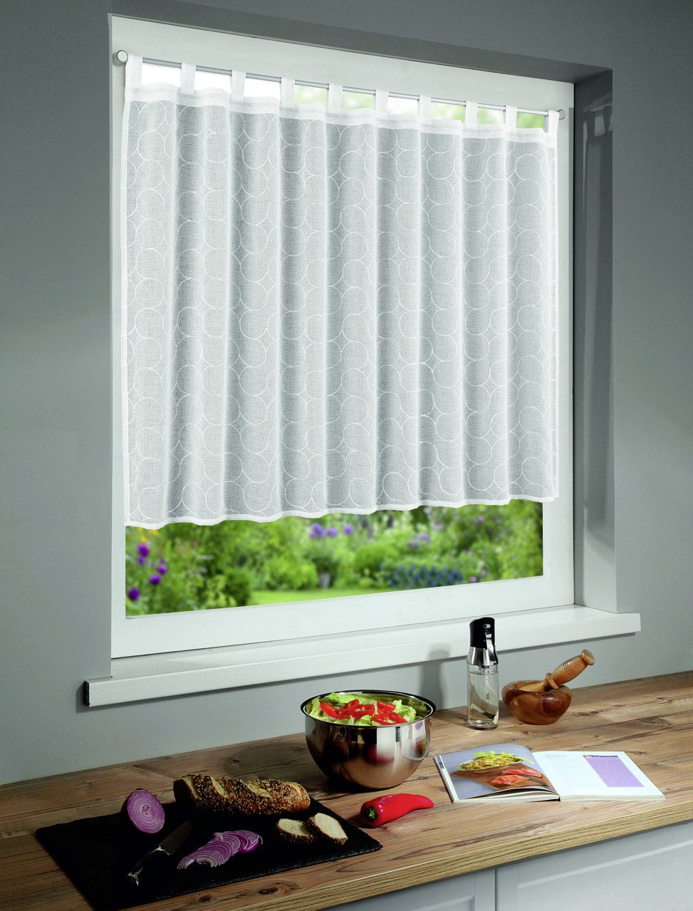 Neusser Collection Gardine Neusser Collection Schlaufenpanneau Joceline wei günstig online kaufen