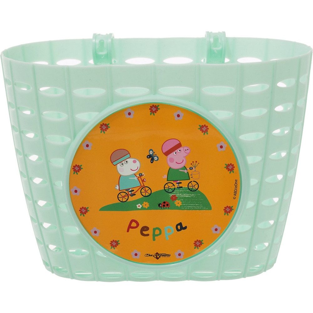 Bike Fashion Fahrradkorb Kinder Fahrradkorb Lenkerkorb "Peppa Pig (Wutz)", mint