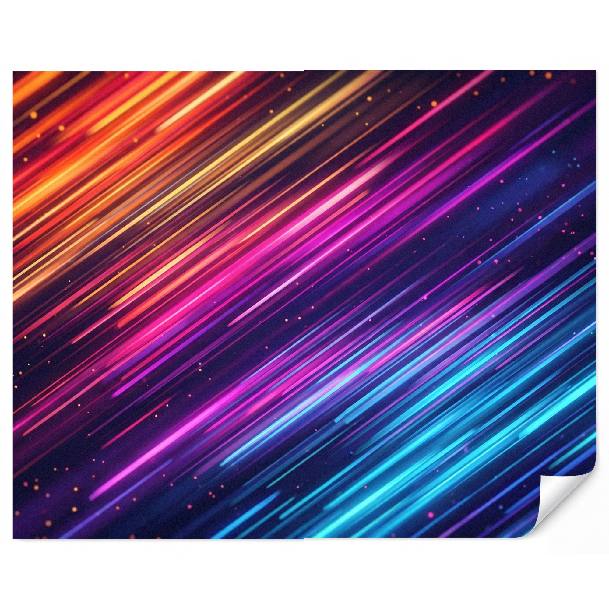 OnlyWow Fototapete Geschwindigkeit - Kosmos - Farbenfroh, Matt, bedruckt, Wandtapete, Wohnzimmer, Vinyl Tapete 260x220cm