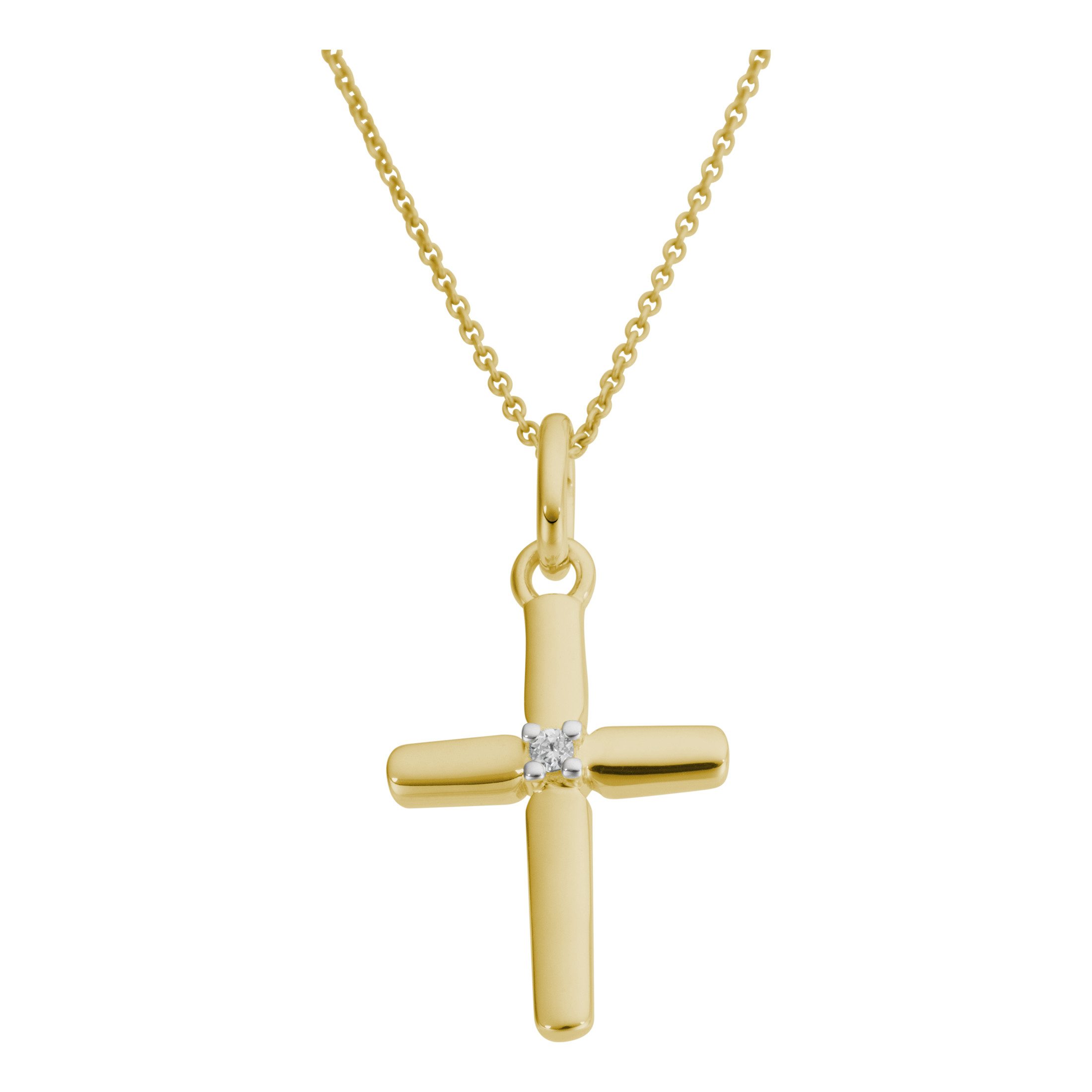 Kettenanhänger Schmuck Geschenk Gold 333 Halsschmuck Anhänger Kreuz
