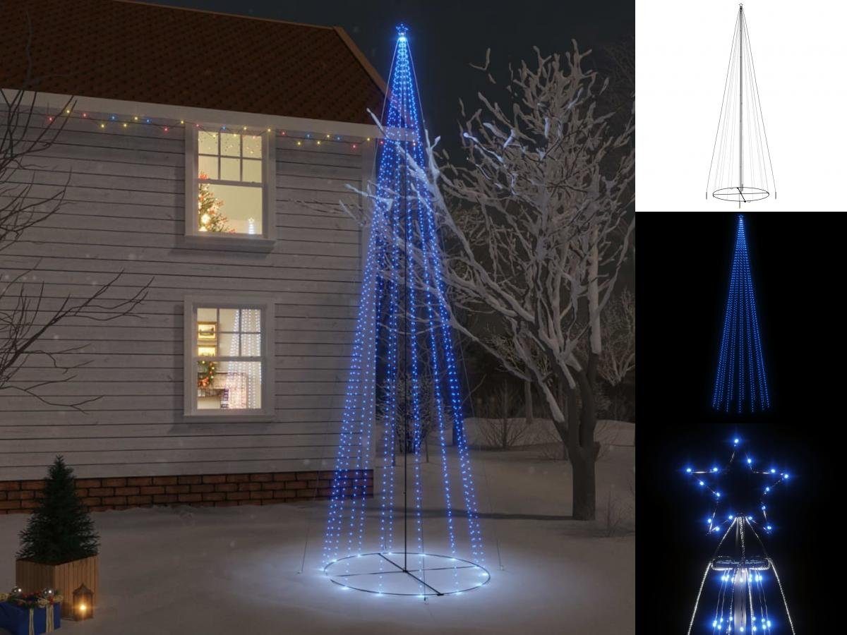 Blau Weihnachtsbaum 230x800 cm 1134 Dekolicht Kegelform vidaXL LEDs