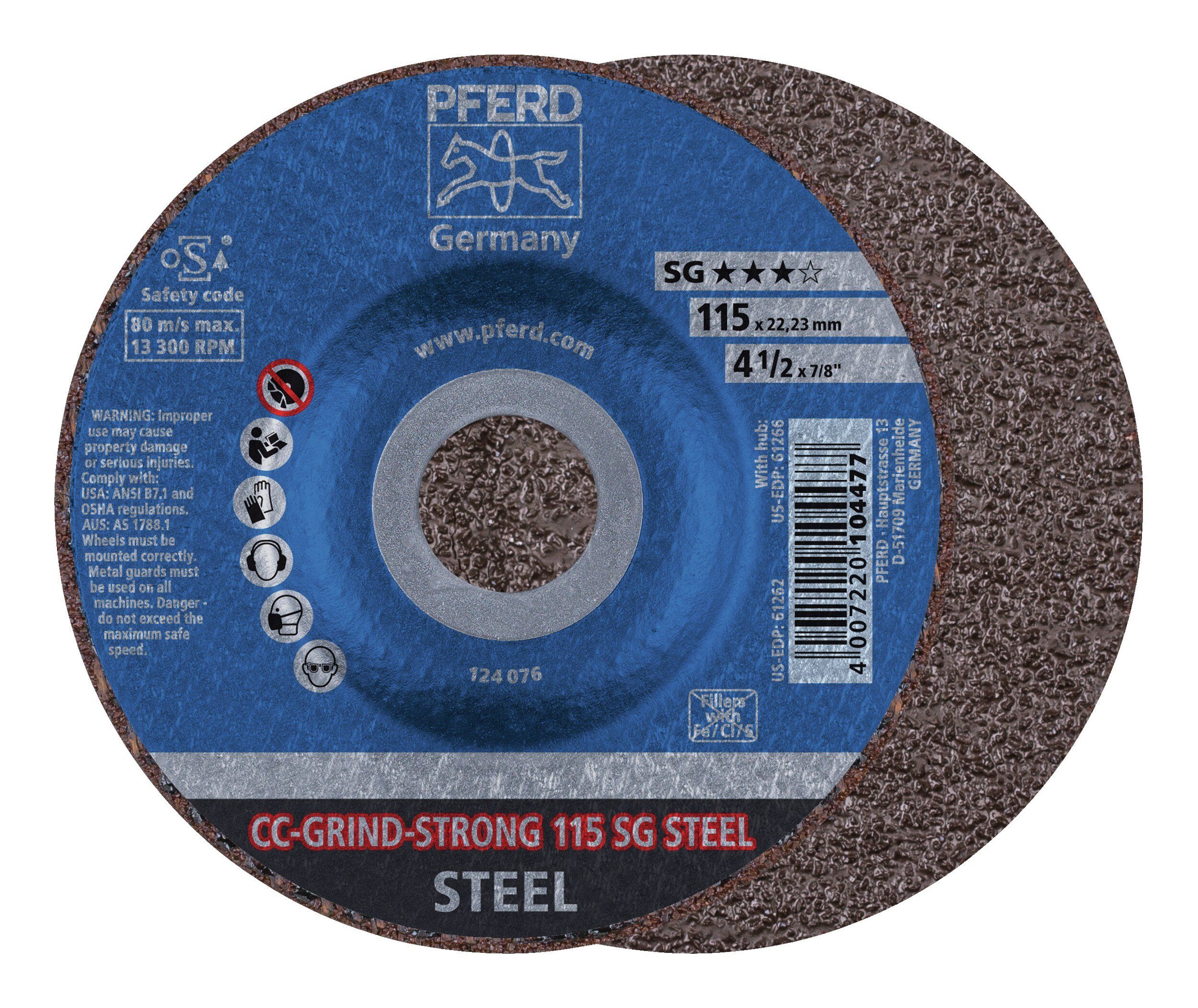 mm Schleifscheibe, Pferd 115 STRONG-STEEL CC-Grind