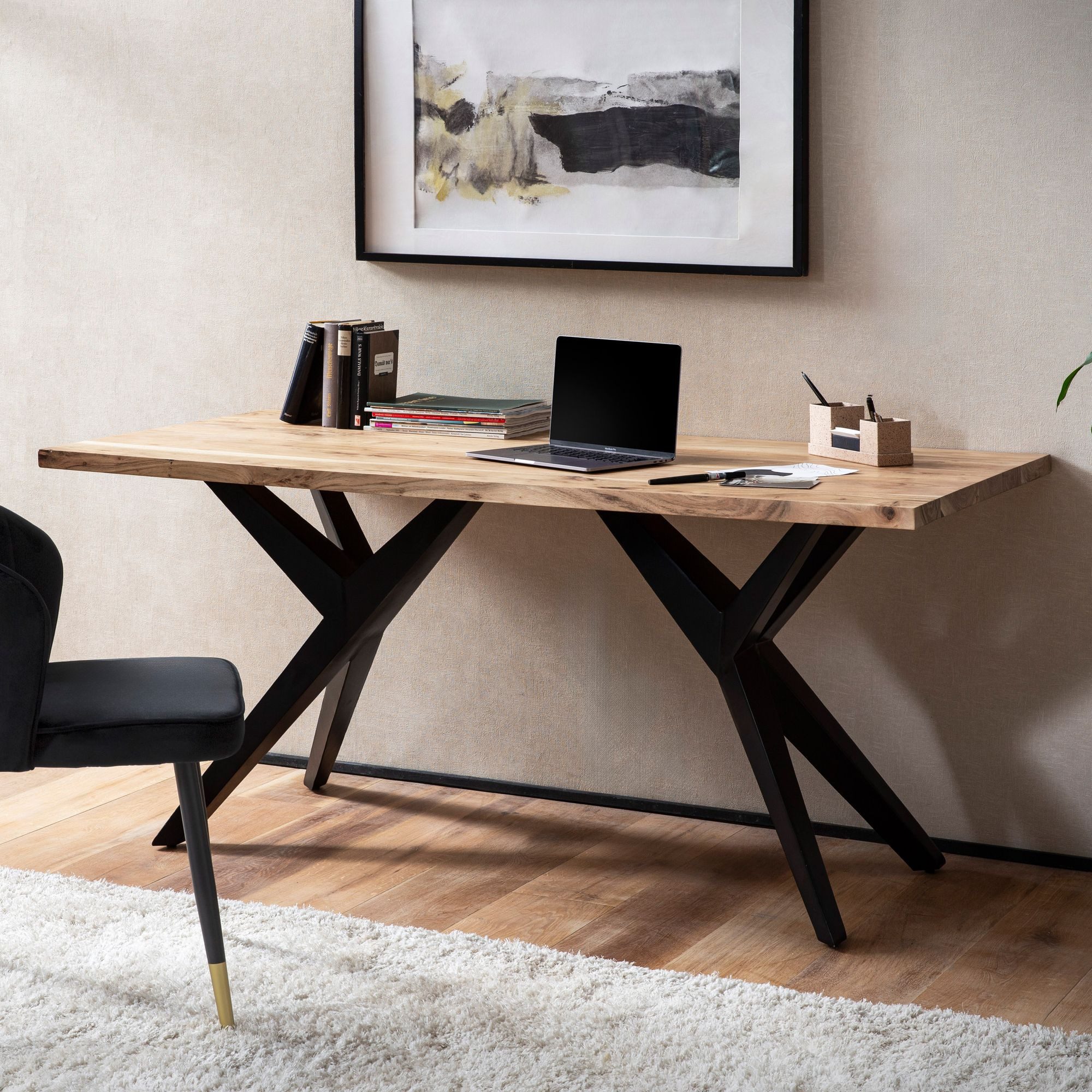FINEBUY Schreibtisch FB109469 (Bürotisch Modern, 120x60x76 günstig online kaufen