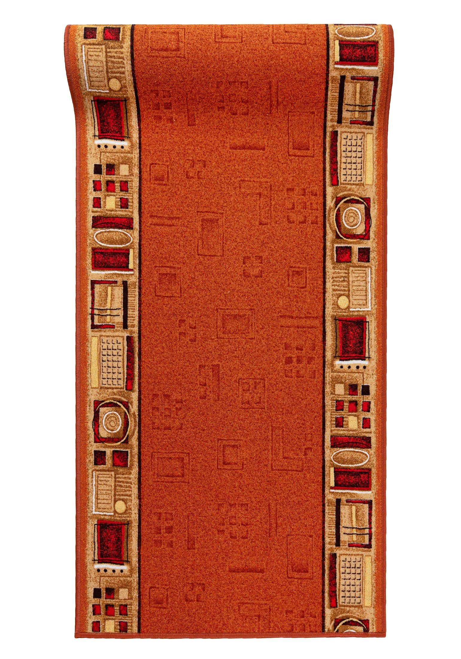 Mazovia Läufer Läufer Teppichläufer Brücke - Vorzimmer Küche - Terracotta R günstig online kaufen