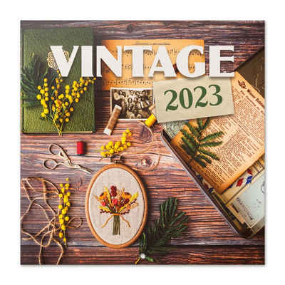 empireposter Wandkalender »Vintage - Kalender 2023 - 16 Monate - Größe 30x30 cm«