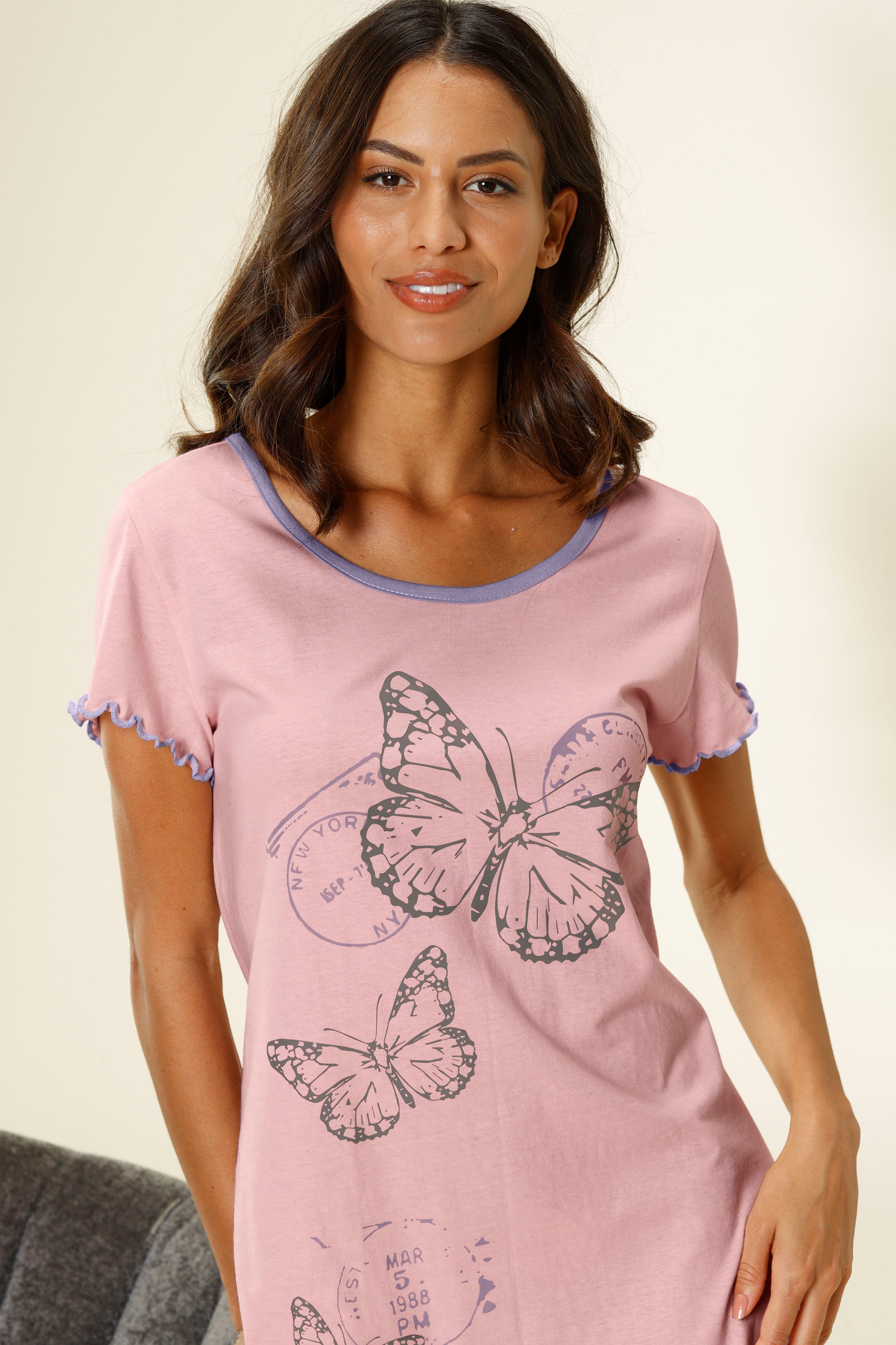 Dreams Vivance Nachthemd Motiv mit Schmetterling