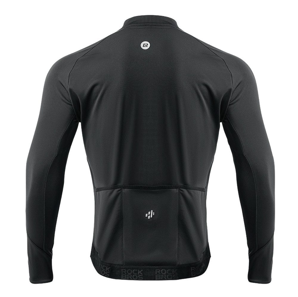 ROCKBROS Fahrradjacke Thermojacke Radjacke Winterjacke (Spar-Set, 1-St., Gr. L winddicht) winddicht, Fleecefutter, reflektierend, Taschen