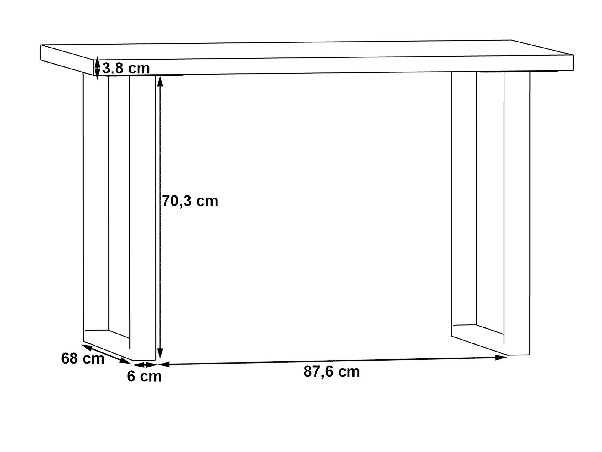 Material KALINA 120 weiss/grau cm, Dekorspanplatte, Schreibtisch Schreibtisch, Moebel-Eins