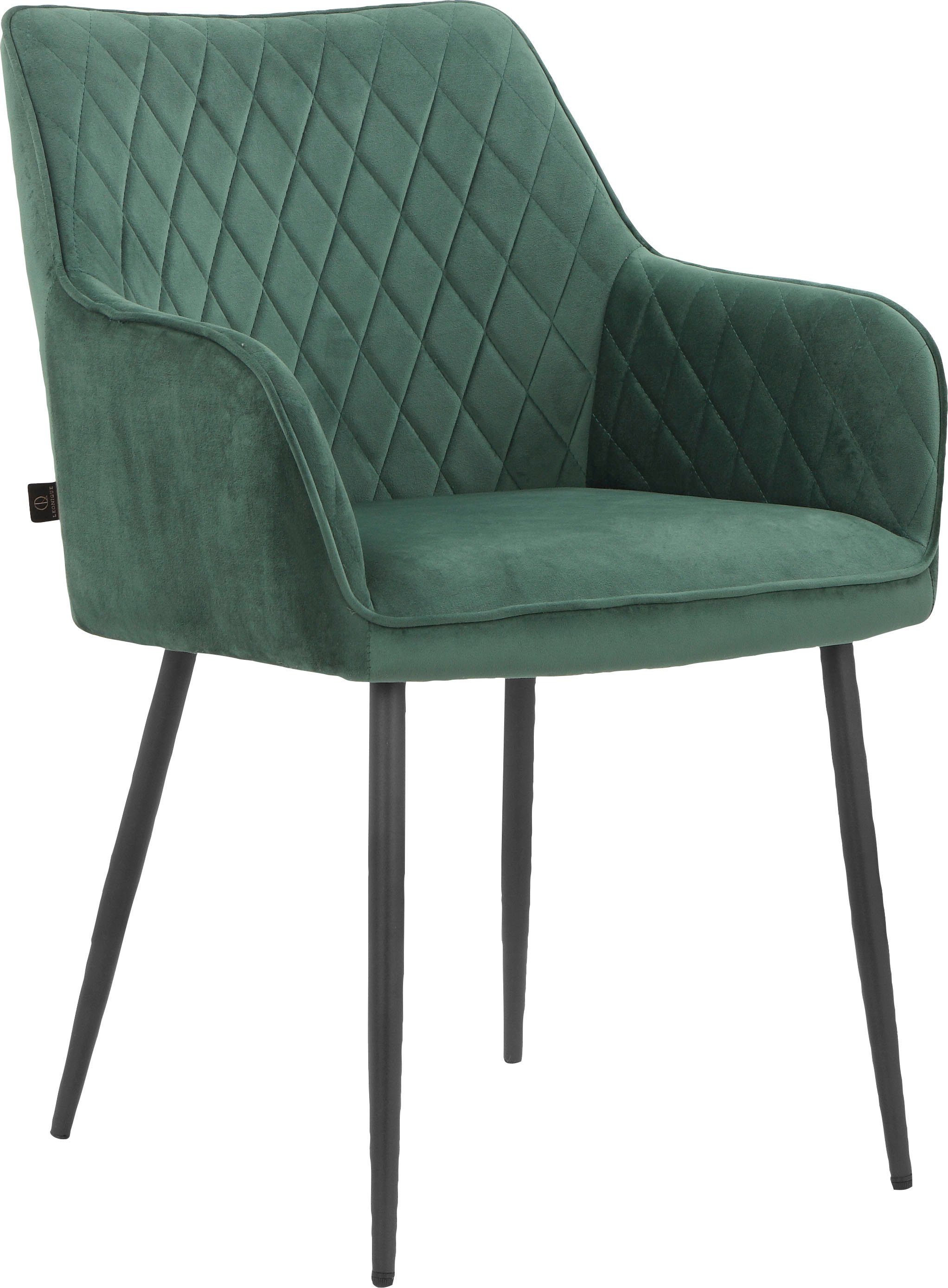 OTTO home Armlehnstuhl Montmerle (2 St), Sitz und Rücken gepolstert, in Velourstoff mit Steppung, Sitzhöhe 50cm