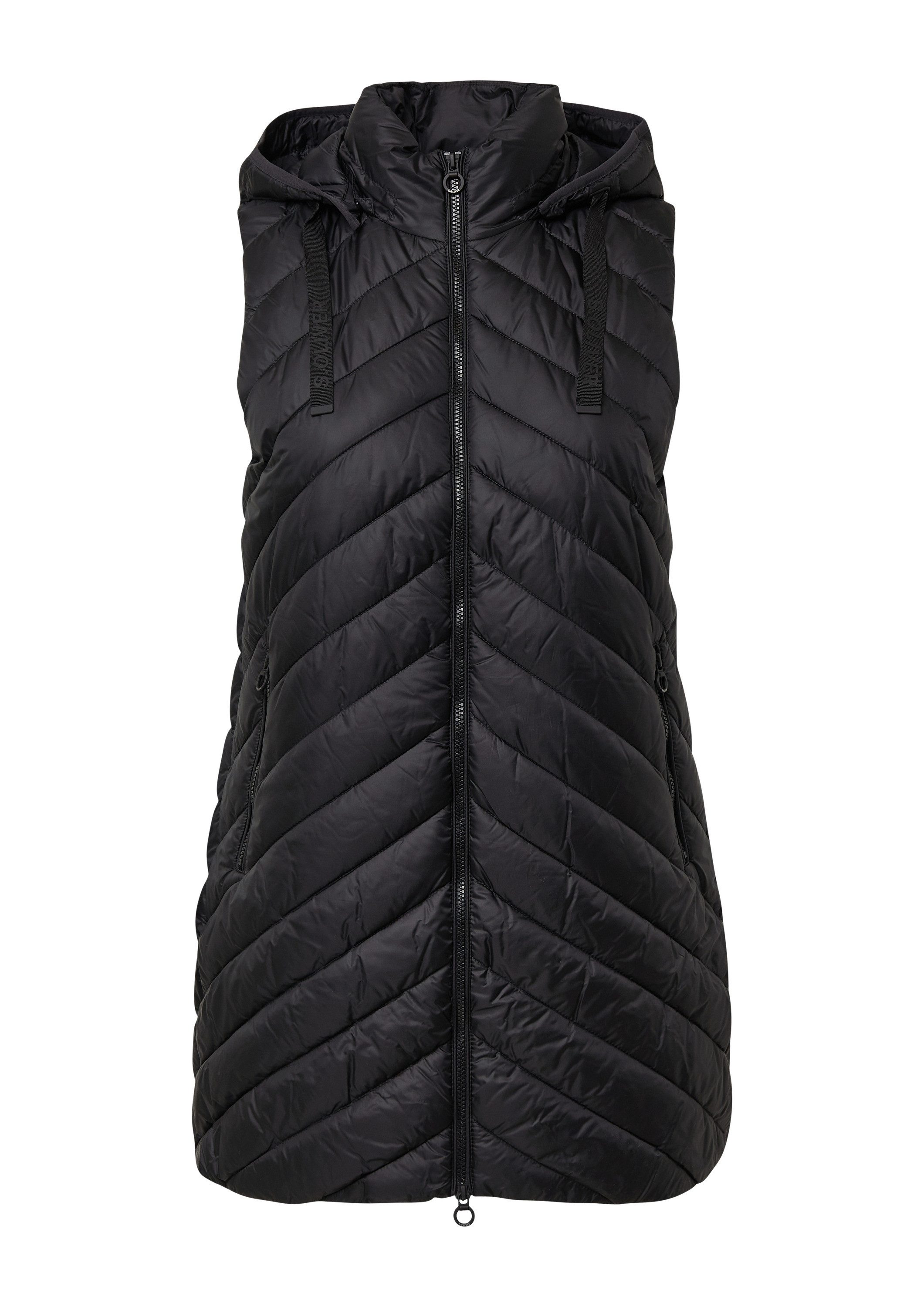 s.Oliver Funktionsweste Outdoor-Weste Wattierte lange Outdoor-Weste mit Kap günstig online kaufen