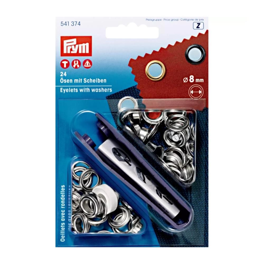 Prym Stoffösen - mit Scheiben inkl. Werkzeug 8mm